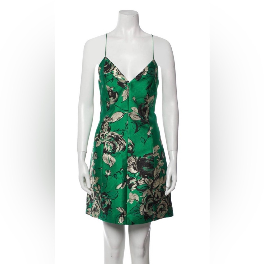 Alice & Olivia Floral Green Dress